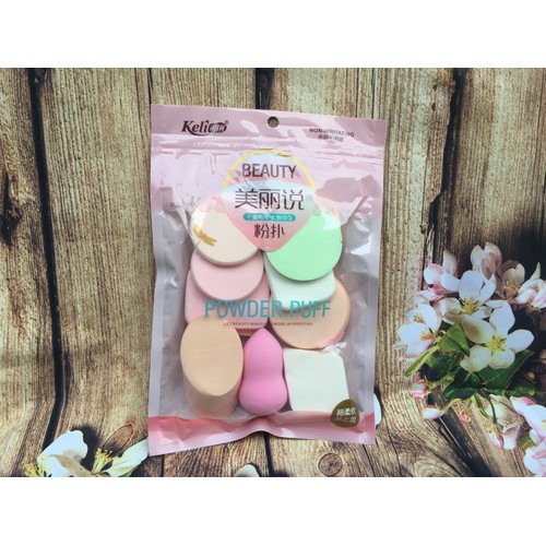 Set 13 bông mút trang điểm keli