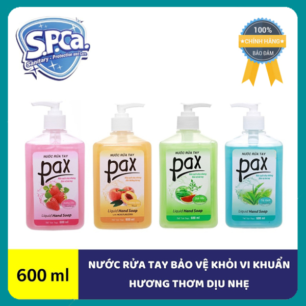 Nước Rửa Tay PAX 600ml - Sữa Rửa Tay Sát Khuẩn Dưỡng Ẩm Bảo Vệ Da [Chính Hãng] nhập khẩu