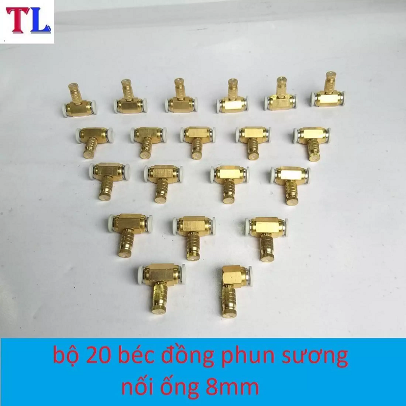 bộ 20 béc phun sương bằng đồng