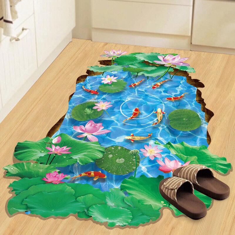 [HCM]DECAL DÁN TƯỜNG HỒ CÁ 3D