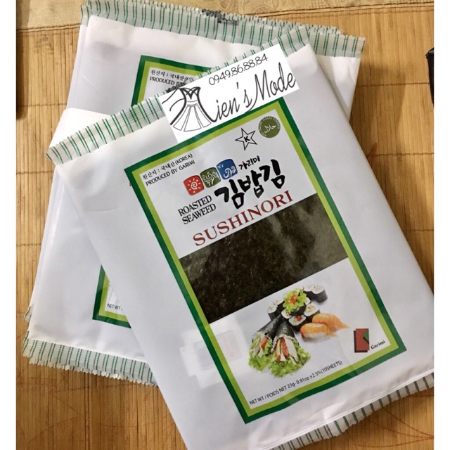 Rong biển làm cơm cuộn kim bắp susi