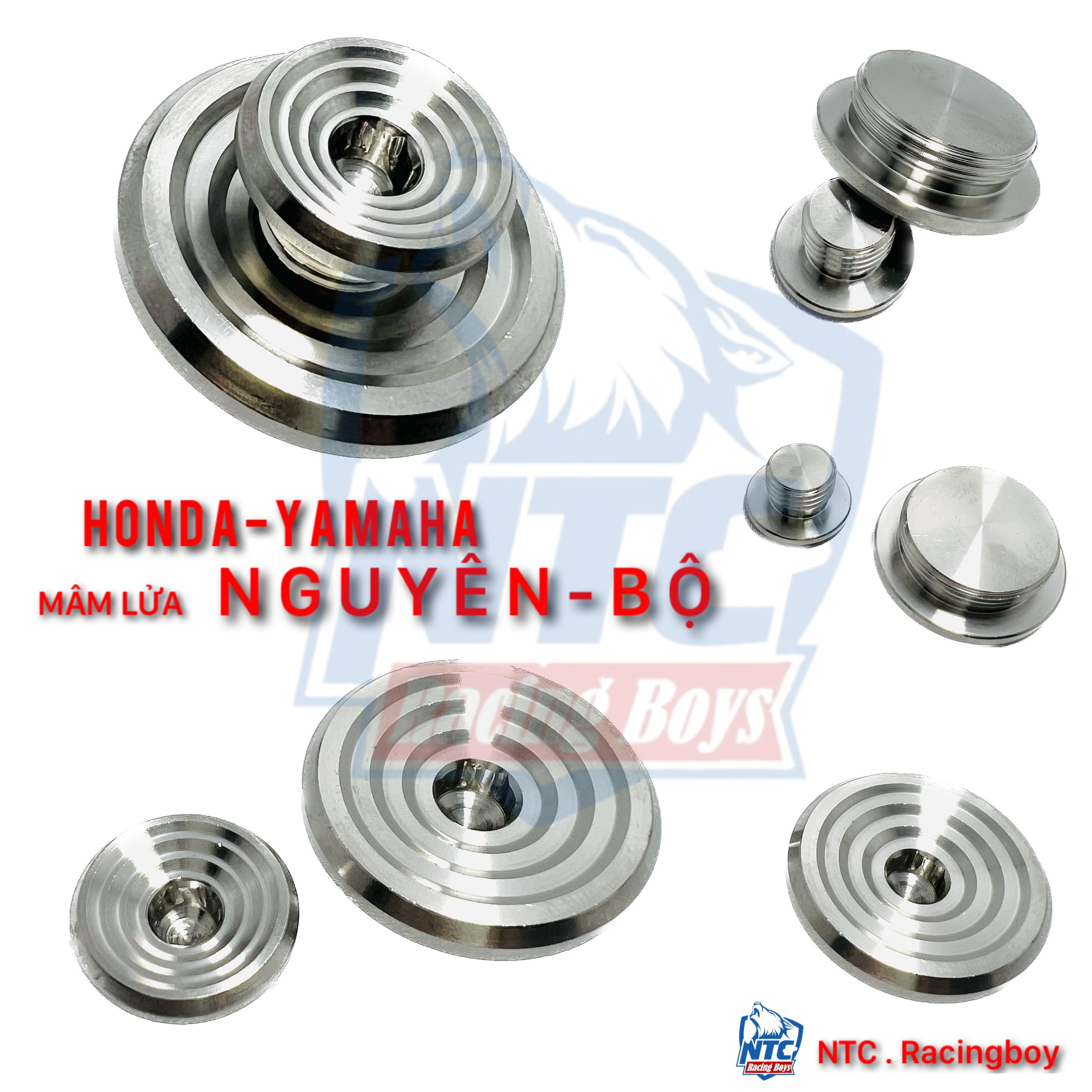 Ốc mâm lửa mẫu thái inox 304 dùng cho Hon và Ya