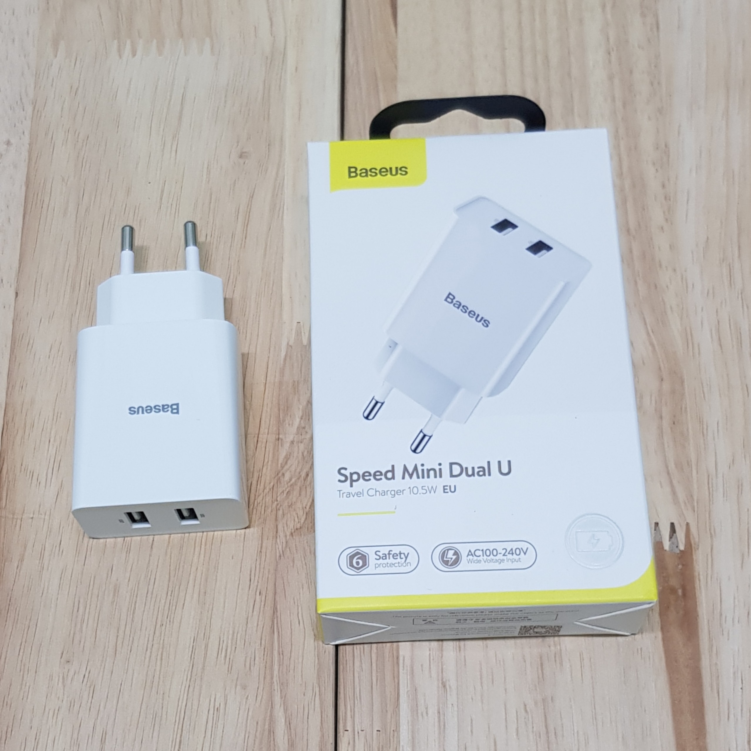 (BH 12 tháng) Củ sạc nhanh Baseus chính hãng 2 cổng USB 10.5w