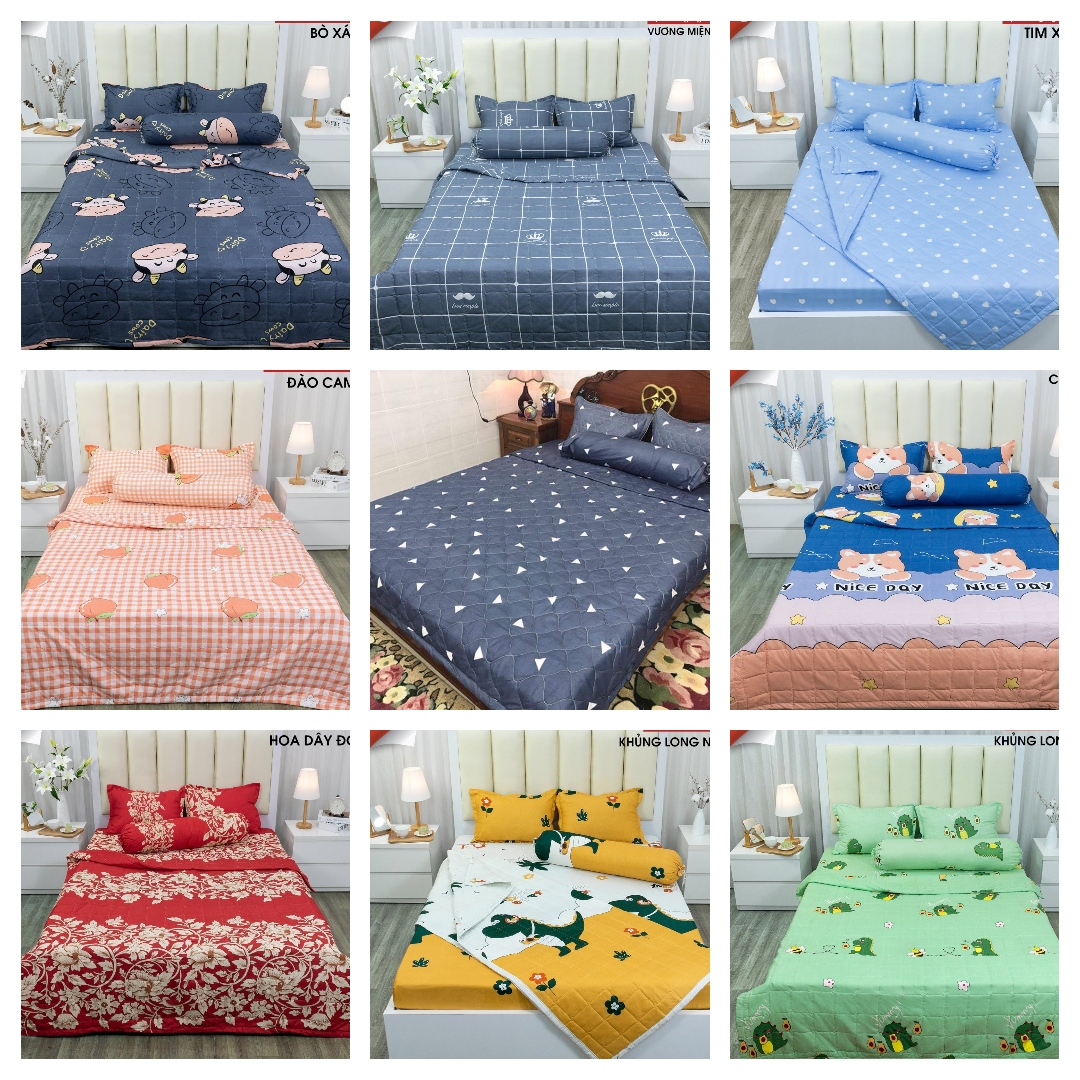 Ga Trải Giường Cotton poly  1m 1m2 1m4 1m5 1m6[cờ mỹ]