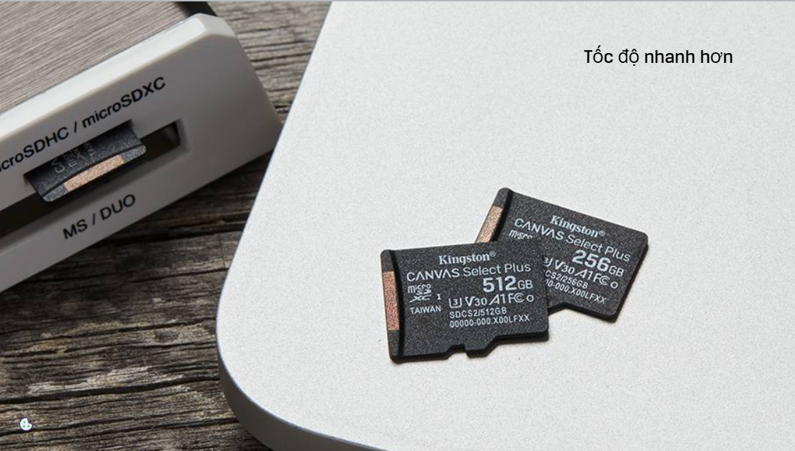 Thẻ nhớ MicroSD KINGSTON Canvas Select Plus 64GB, Tốc độ UHS-I Class 10 lên đến 100 MB/s - Hãng Phân Phối Chính Thức