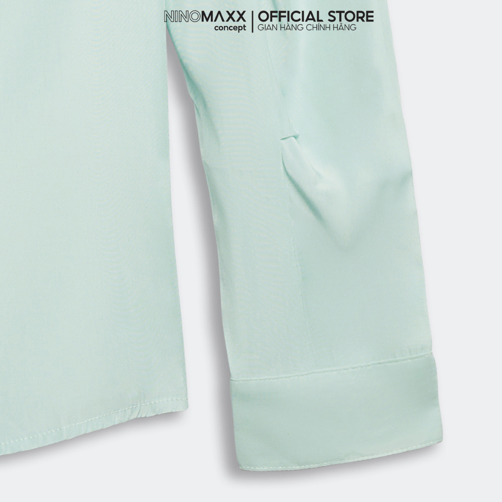 Áo Sơ Mi Nữ Thời Trang Tay Dài Chất Poly Rayon N&M Thương Hiệu NINOMAXX 1904004