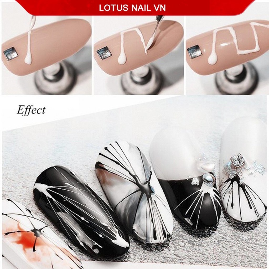 Cọ nét nail, cọ vẽ móng cán đá cao cấp