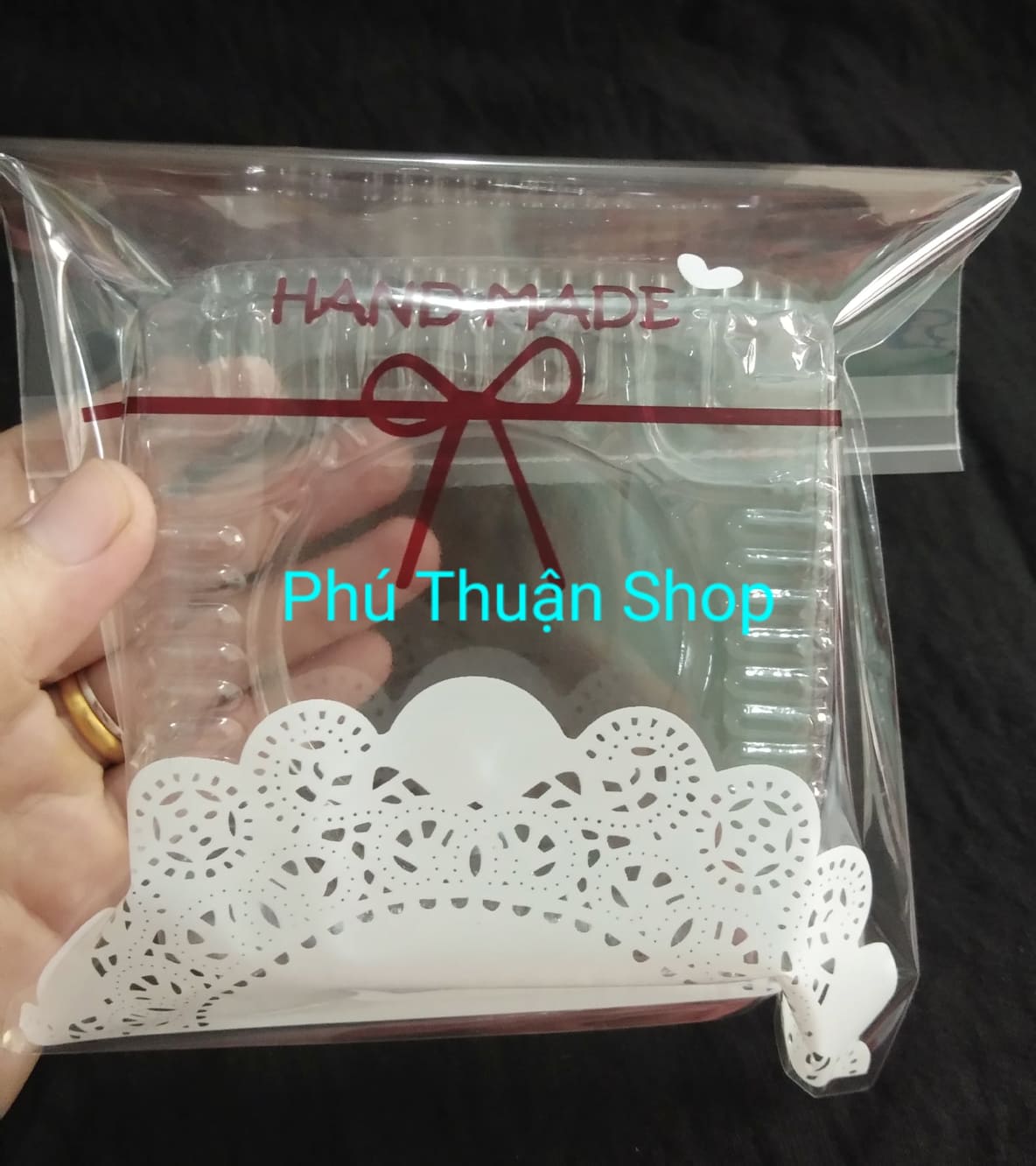 100 khay và túi dán đựng bánh trung thu hand made 200 gram