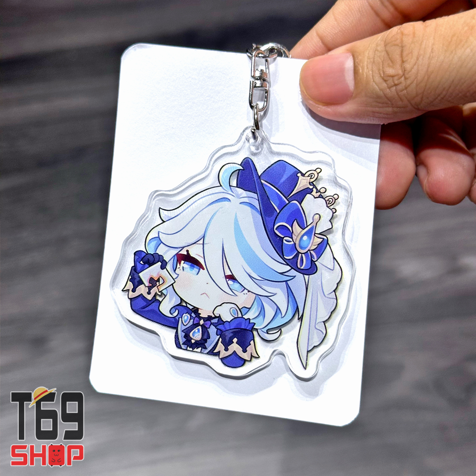 Móc khóa mica Furina - game Genshin Impact (Loại cao cấp - Hình in ép giữa 2 mặt mica) [T69 Shop]