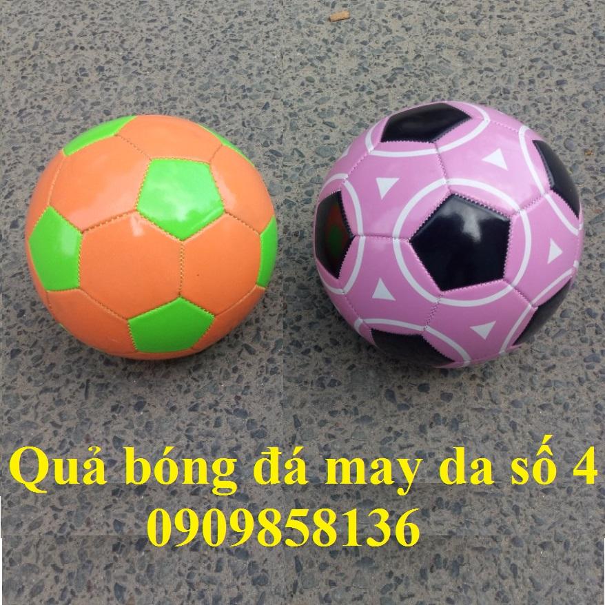 [HCM]QỦA BÓNG ĐÁ da may SỐ 4 tặng kim bơm và túi lưới