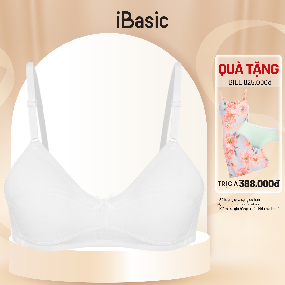 Áo ngực nữ học sinh iBasic cotton USA kháng khuẩn BRAT018