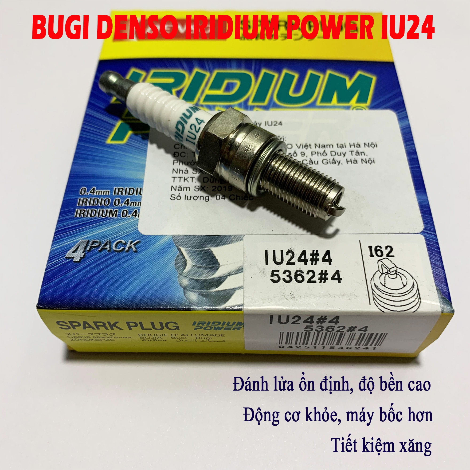 Bugi bạch kim cho SH MODE - IRIDIUM POWER IU24
