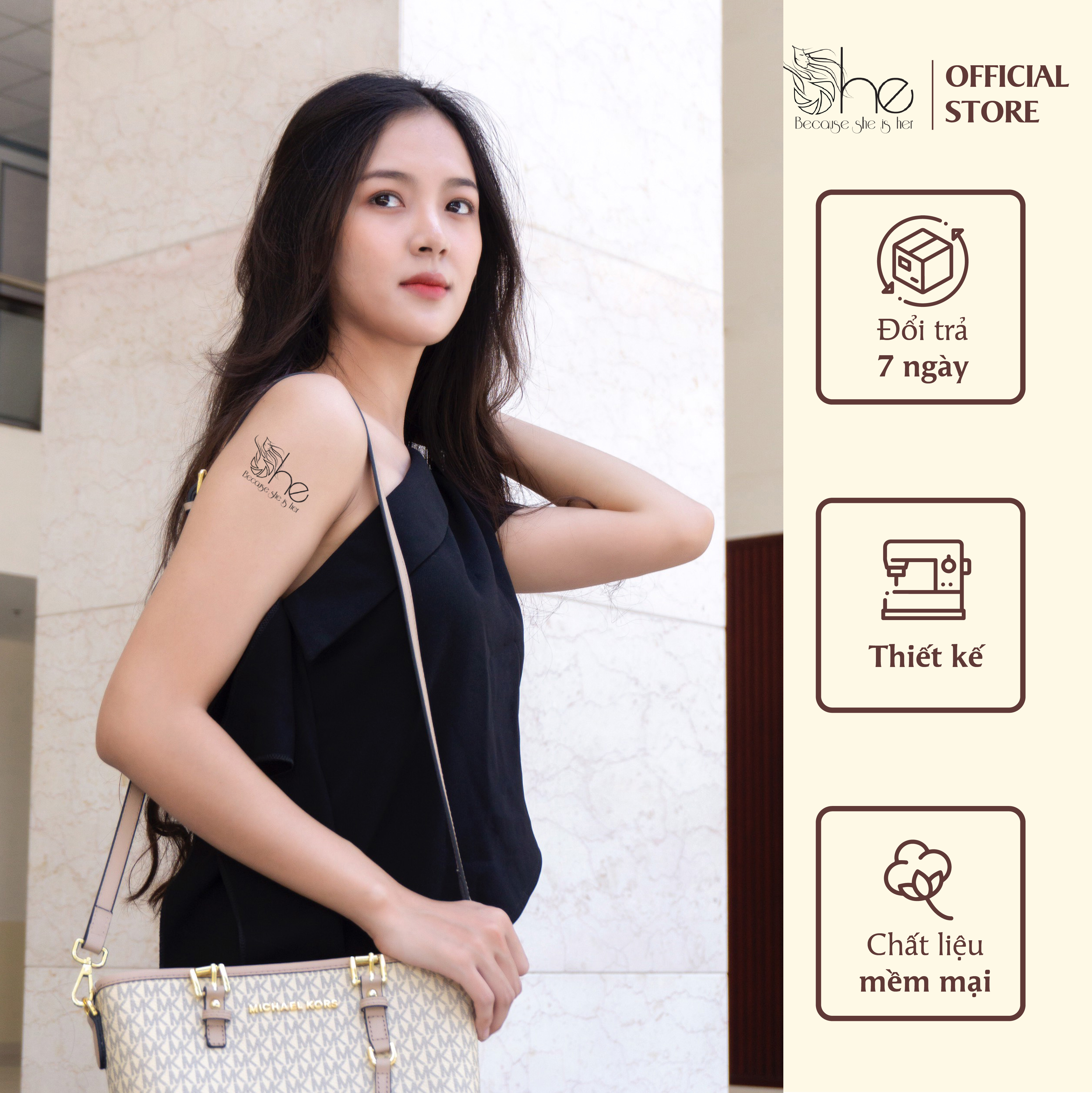 Áo lệch vai tuyết mưa She, áo nữ cá tính trẻ trung vạt chéo 1 bên SA06