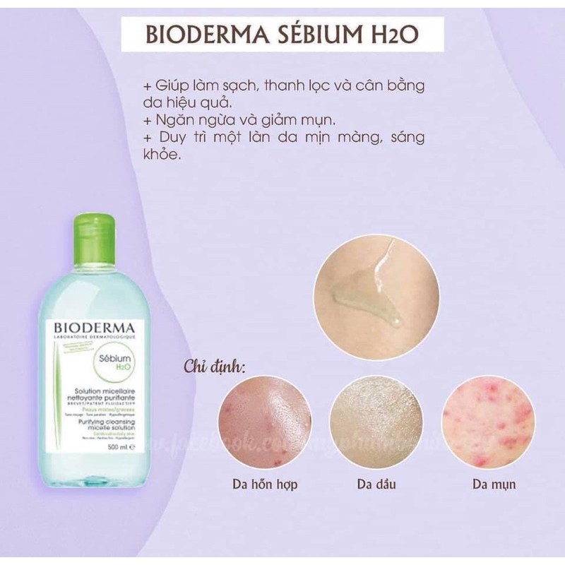 Nước Tẩy Trang Làm Sạch Da Bio Pháp 500ml