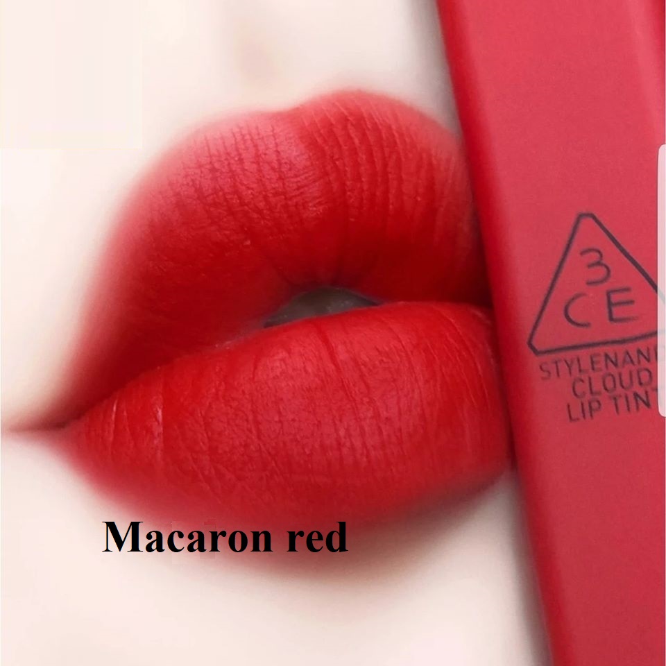 Son 3ce cloud lip tint macaron red (màu đỏ bỉ ngạn)