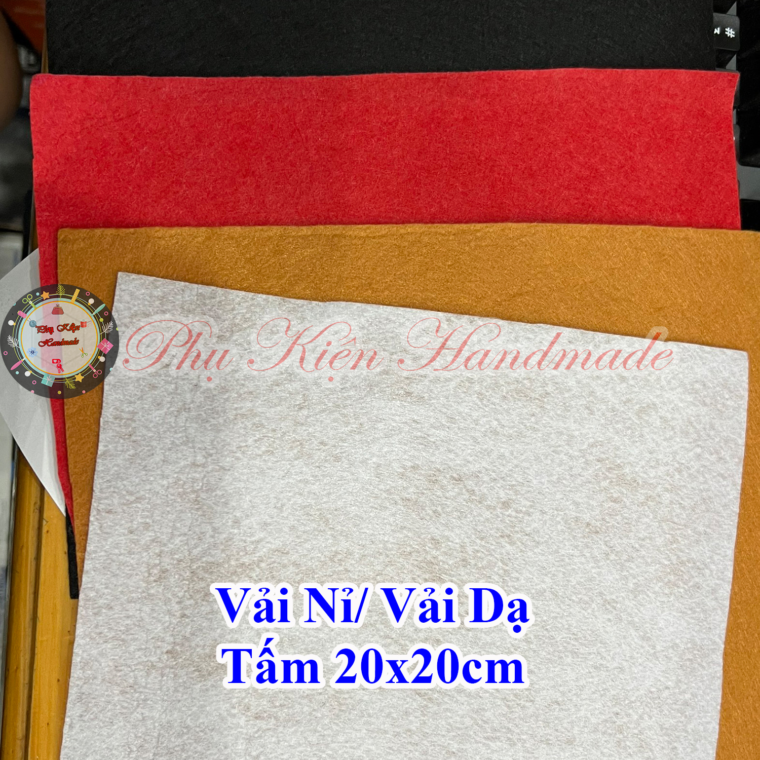 Vải nỉ/ vải dạ tấm 20x20cm làm handmade