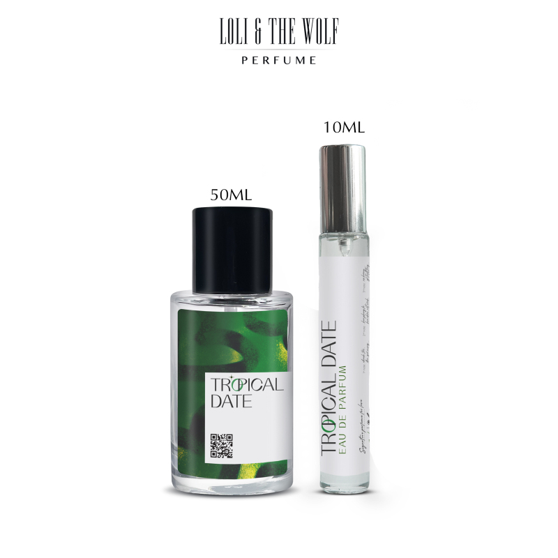 Nước hoa Unisex Tropical Date Eau De Parfum dành cho nam và nữ, chai 10ml, 50ml - LOLI & THE WOLF
