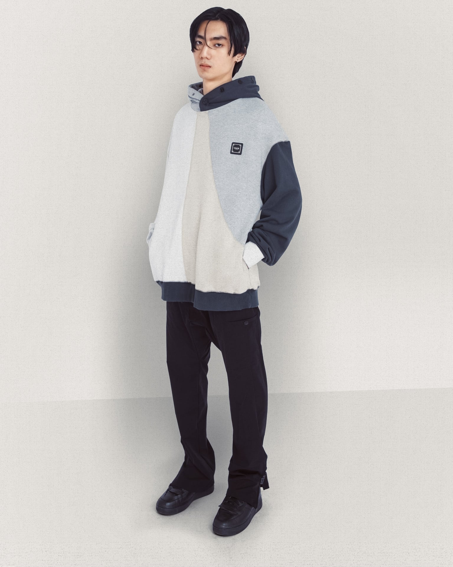 MULTICOLOR PANELED HOODIE