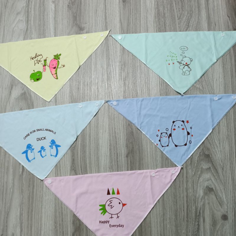 [Lấy mã giảm thêm 30%]Yếm Tam Giác Cotton Cho Bé