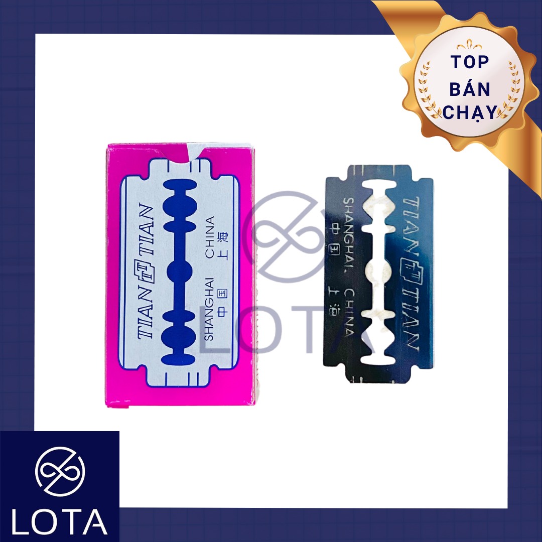 LƯỠI DAO LAM TIAN HỘP 10 CÁI, dùng để gọt vỏ trái cây hoa quả nhỏ, cạo râu cạo lông mặt nách lông mày lông chân, dụng cụ tiệm hớt cắt tóc nam nữ, hàng tốt giá rẻ