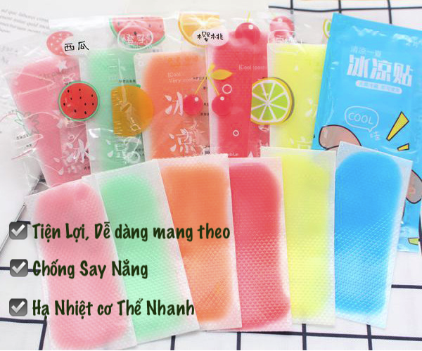 [HCM]Set 2 Miếng Dán Làm Mát Cơ Thể Chống Say Nắng/ Hạ Nhiệt Cơ Thể Khi Hoạt Động Ngoài Trời L035