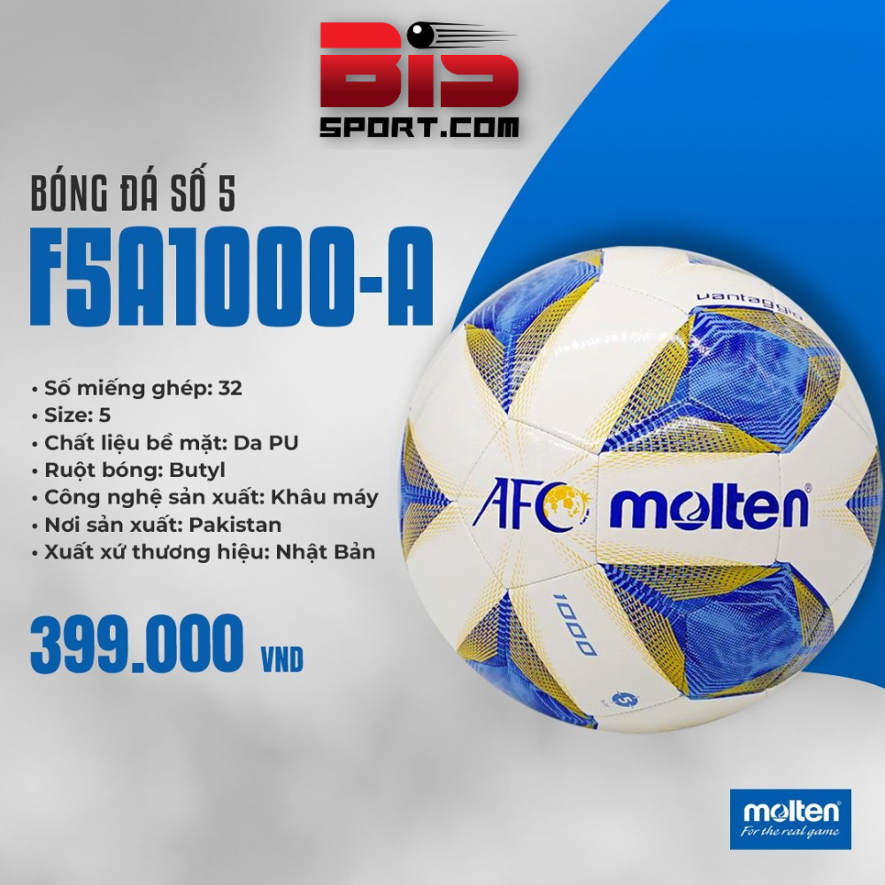 Qủa bóng đá afc molten số 5 fsa1000-a hàng chính hãng