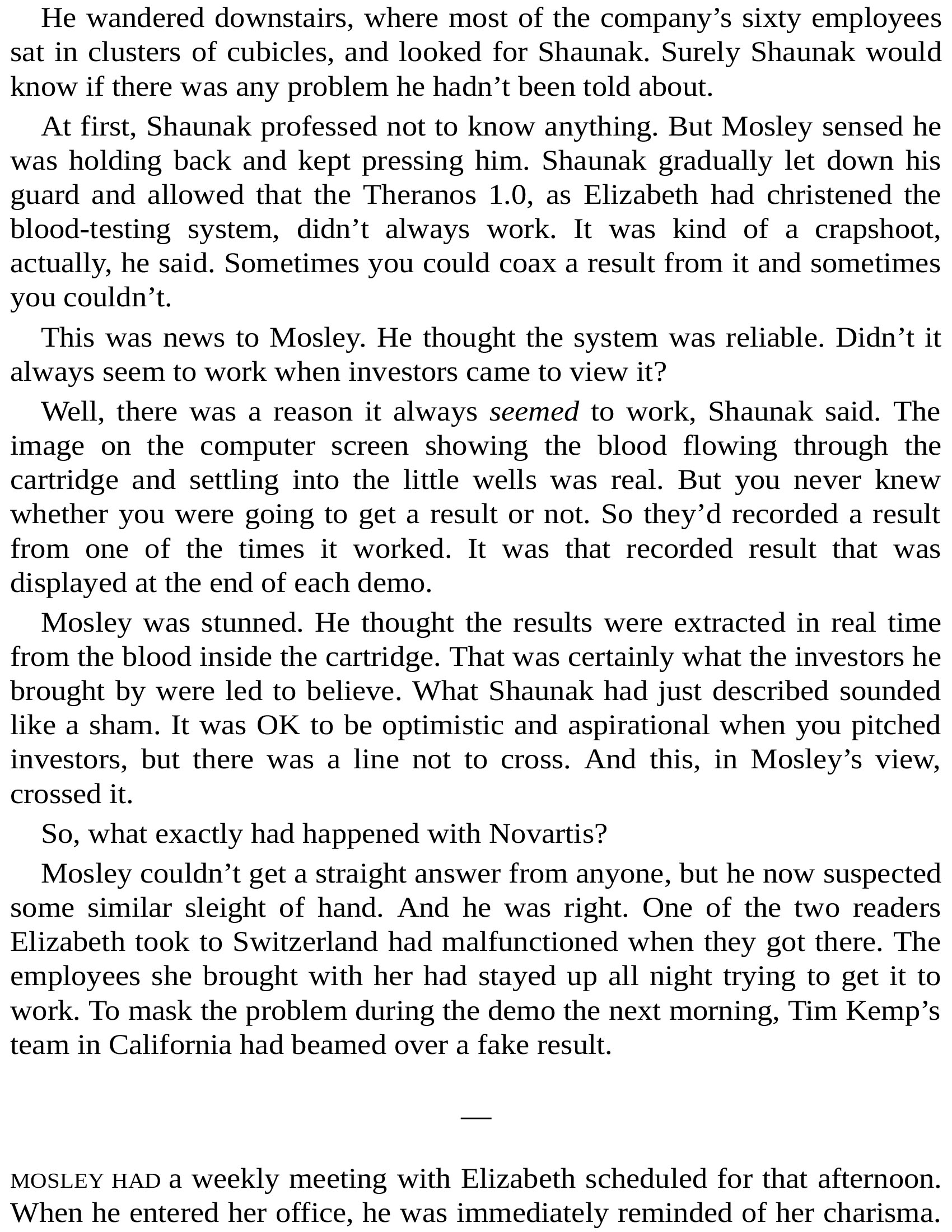 Bad Blood Secrets and Lies in a Silicon Valley Startup