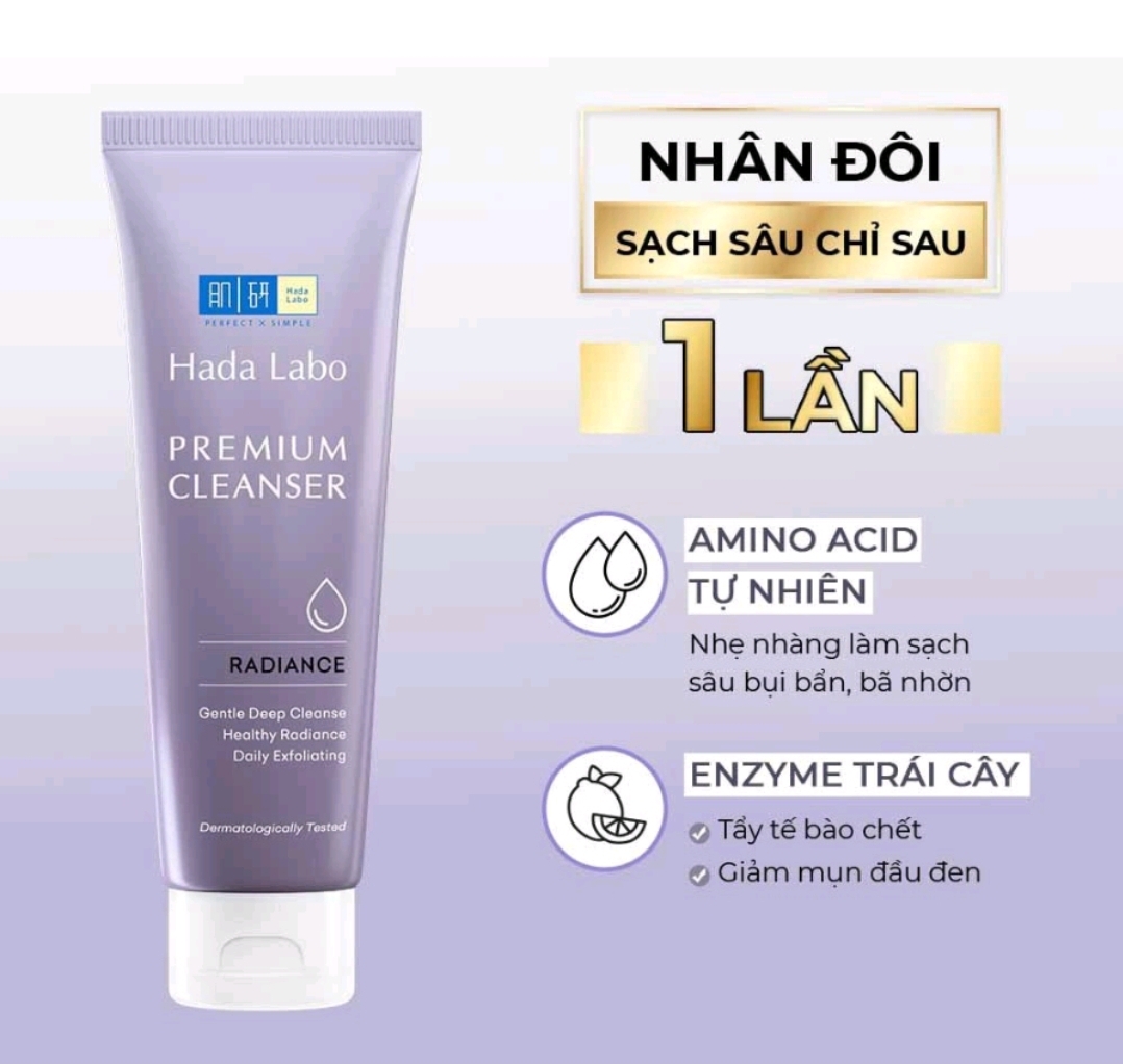 Sữa Rửa Mặt Hada Labo Chăm Sóc Da Cao Cấp  Premium 100g