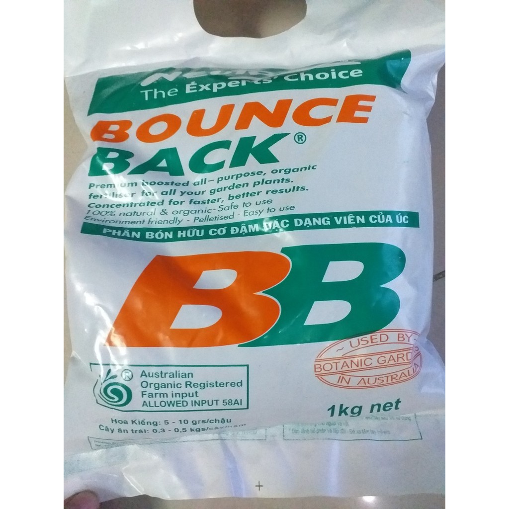 Phân hữu cơ đạm cá Úc dạng viên Bounce Back 1kg