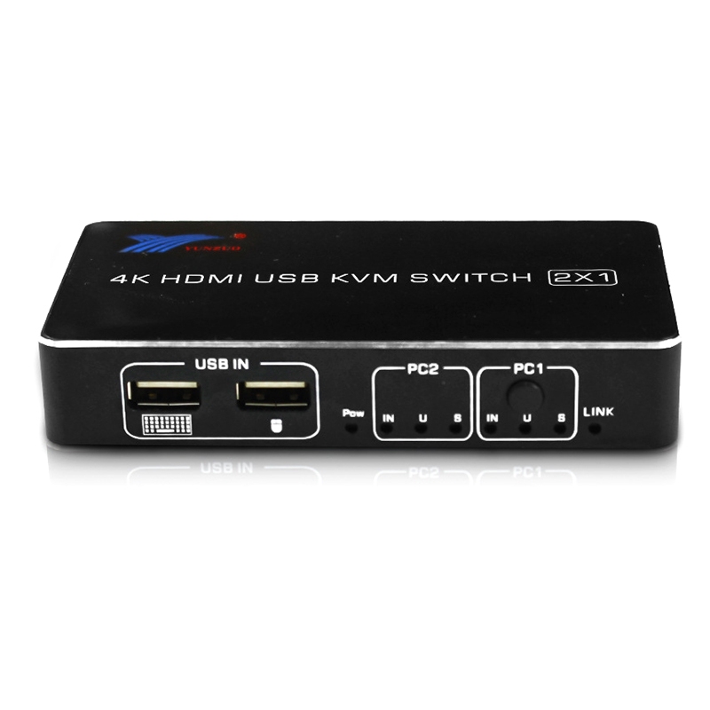 Bảng giá USB HDMI 4K KVM Switch Control 2 Into 1Out Of the Shared Mouse and Keyboard Display KVM Switch Monitors-EU Plug Phong Vũ