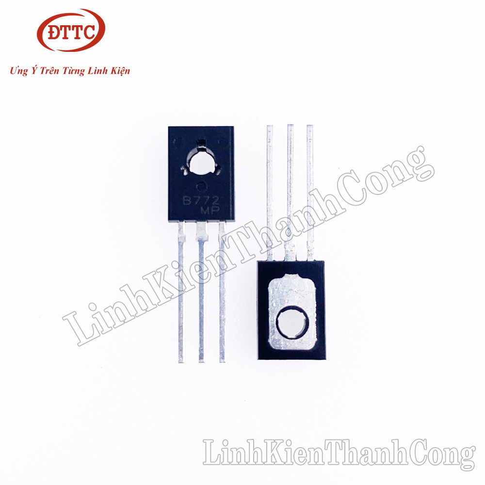 B772 transistor pnp 3a 30v to126 chân đồng chính hãng