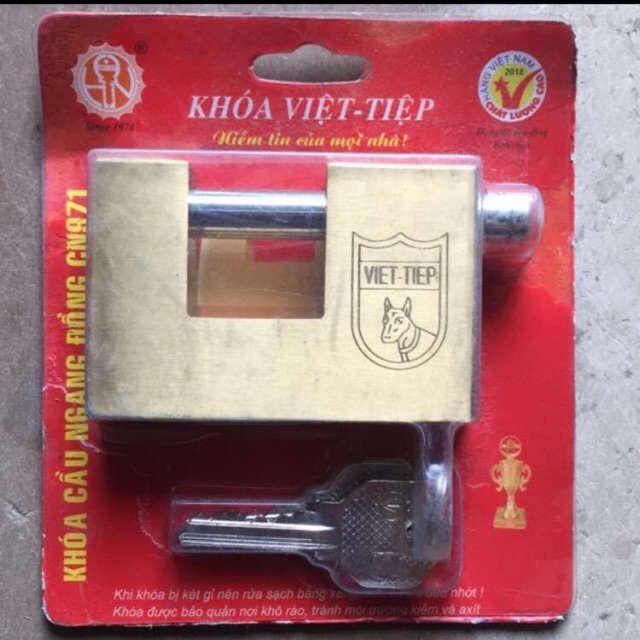 Khoá Cầu Ngang Đồng Việt Tiệp Cn 971 ( Hàng Chính Hãng )