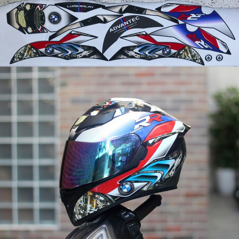 Tem decal dán mũ bảo hiểm fullface B M W