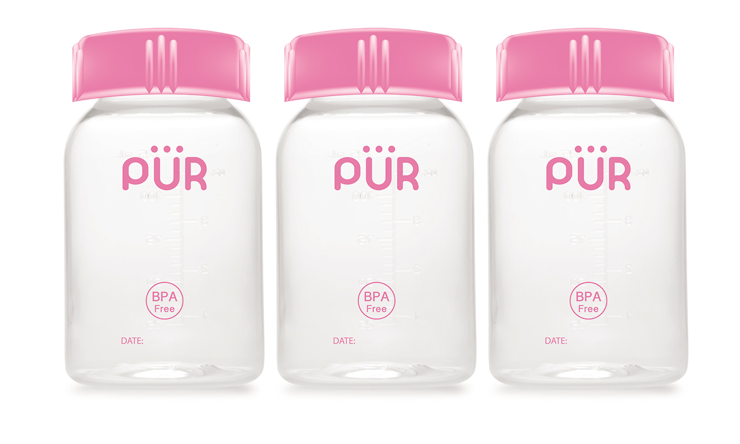 BỘ 3 BÌNH TRỮ SỮA PUR 125ML