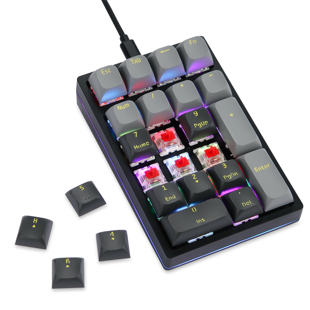 Motospeed K3 Numeric Mechanical Gaming Keyboard 21 Keys RGB Backlight With Hot Swap Custom Programming Keypad For PC Laptop