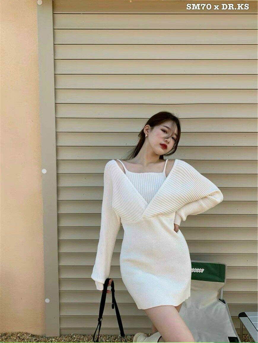 Đầm body ôm trễ vai sexy