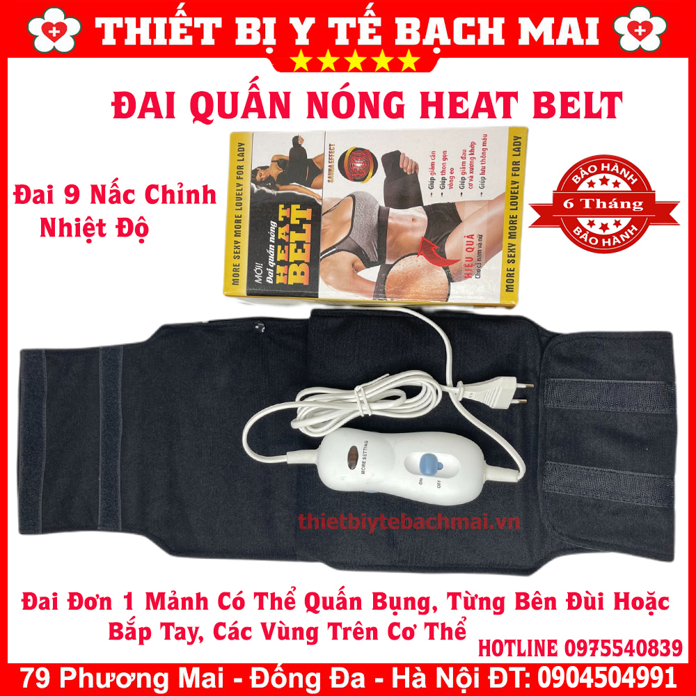 [Tặng Thước Dây] ĐAI QUẤN NÓNG HEATINGPAD PLUS GIẢM MỠ BỤNG, ĐÙI, BẮP TAY