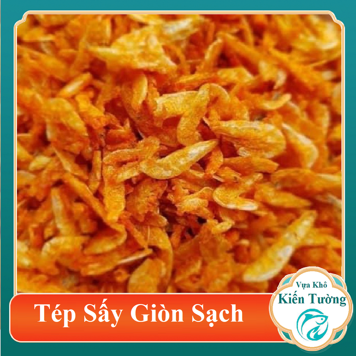 Ruốc sấy khô –TÉP SẤY TẨM GIA VỊ AN 500gr-Vựa Khô Kiến Tường