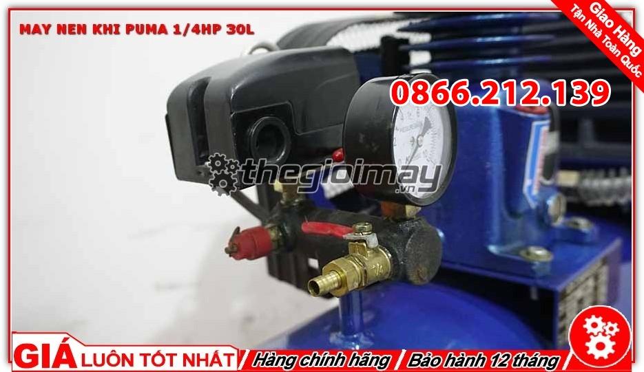 Máy nén khí dây đai PUMA 1/4HP -30l