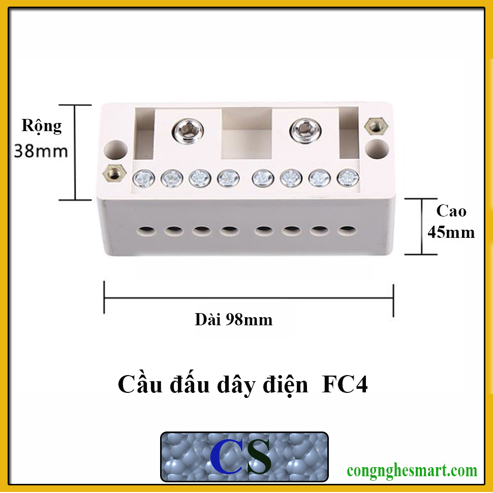 Cầu Đấu Chia Dây Điện 1 ra 4 điện 1 Pha Tiện Lợi 100A