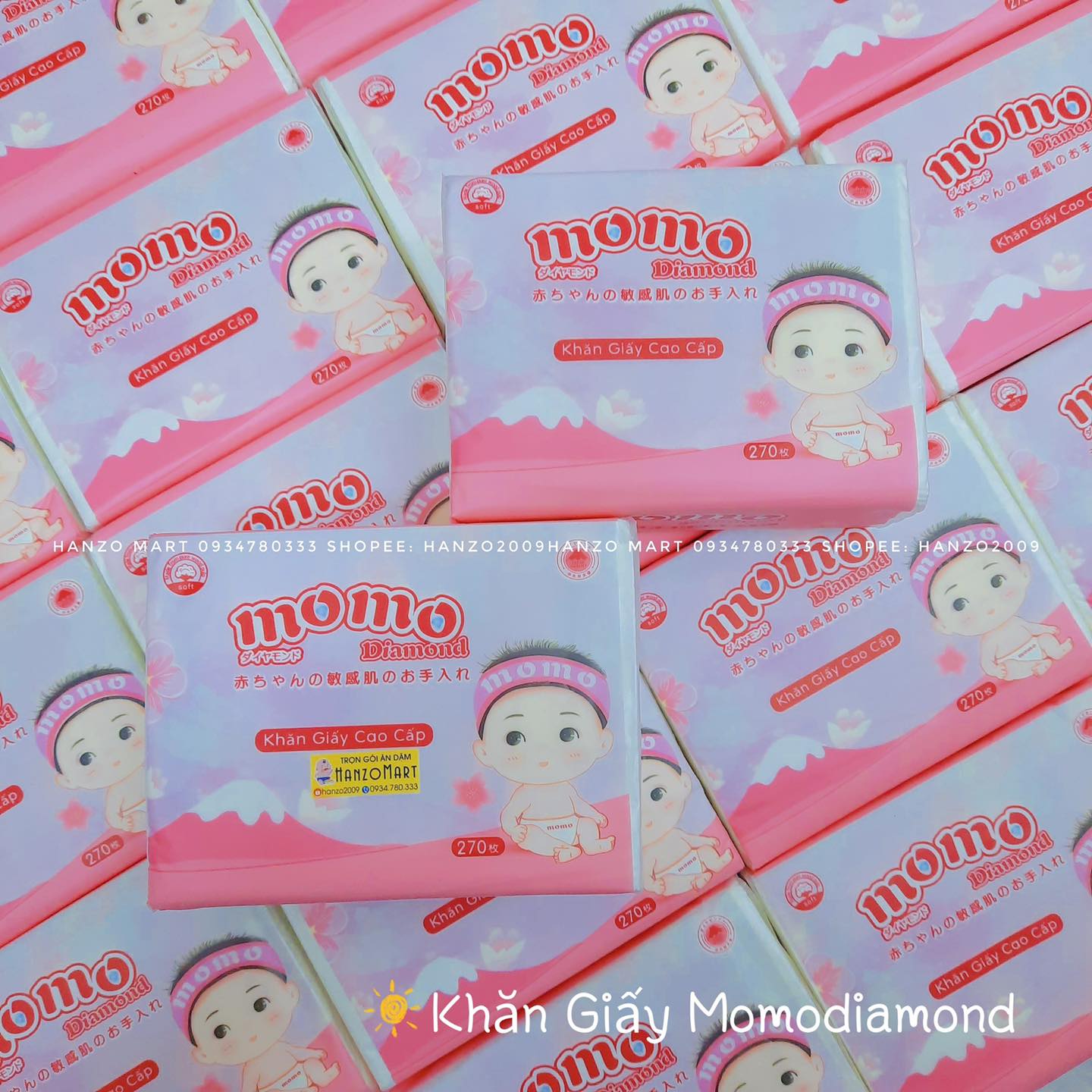 Khăn giấy ăn cao cấp Momo Diamond
