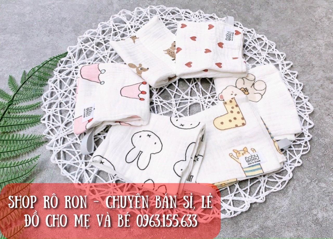 SET 5 KHĂN XÔ SỮA ORGANIC CAO CẤP BABY BEE