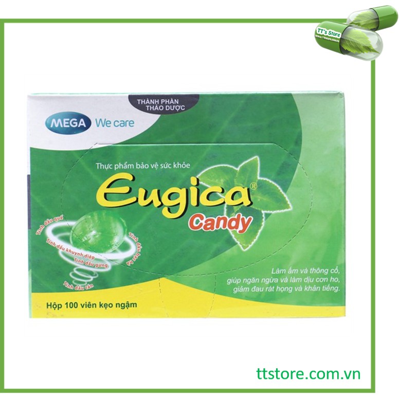 [HCM]Kẹo ngậm EUGICA CANDY [Hộp 100 viên] - egica