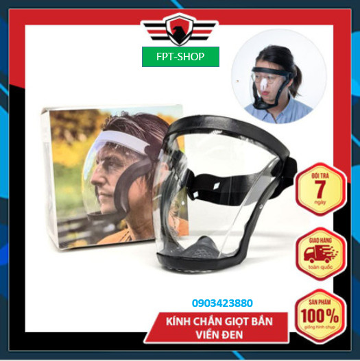 Mặt nạ phòng dịch kính che mặt trong suốt chống bụi chống giọt bắn - mặt nạ trong suốt bảo vệ mặt chống bụi tia uv chống tia uv 2021