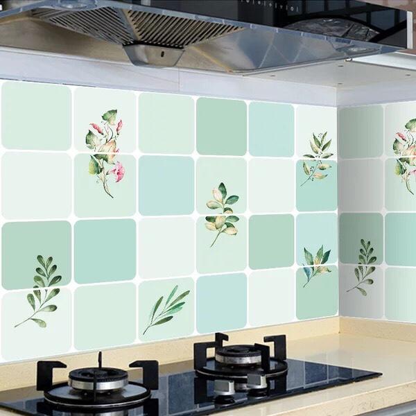 Decal dán bếp tráng nhôm - Hoa Lá Xanh