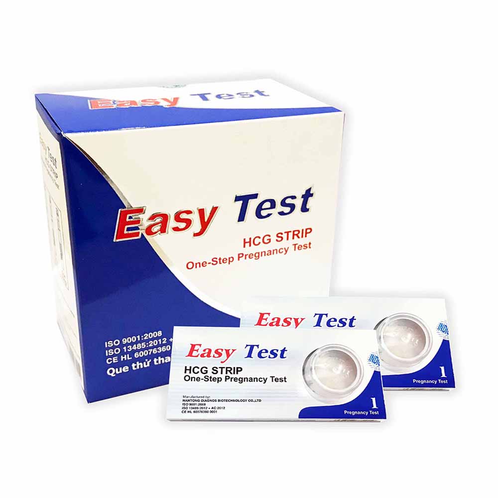 [CHÍNH HÃNG] Que thử thai nhanh Easy HCG Strip One Step Pregnancy Test dụng cụ phát hiện thai sớm, chính xác [HỎA TỐC]