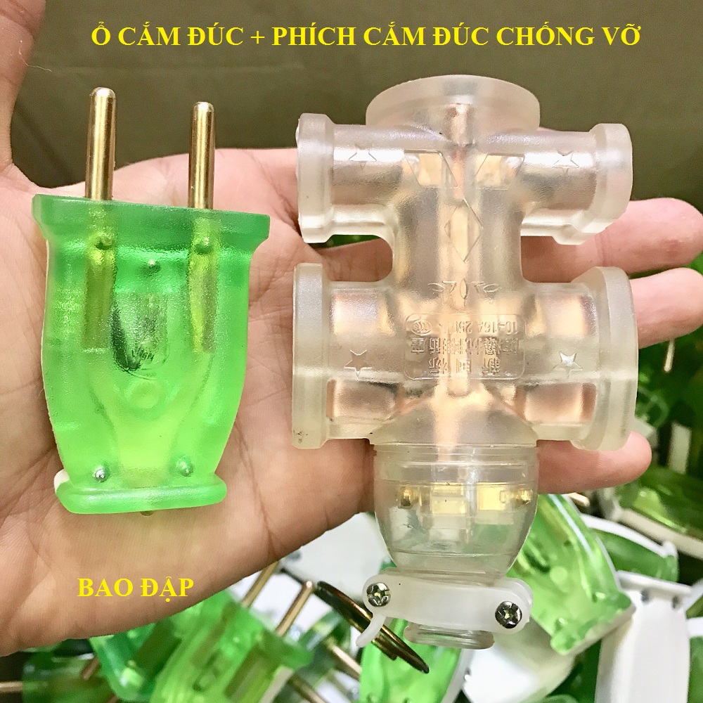 bộ ổ cắm phích cắm đúc dẻo siêu bền