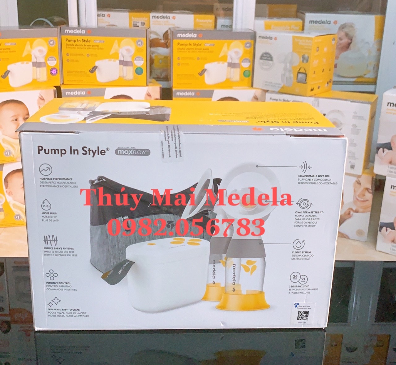 Máy hút sữa Medela Maxflow bộ Full nguyên tem [Nhập Mỹ]
