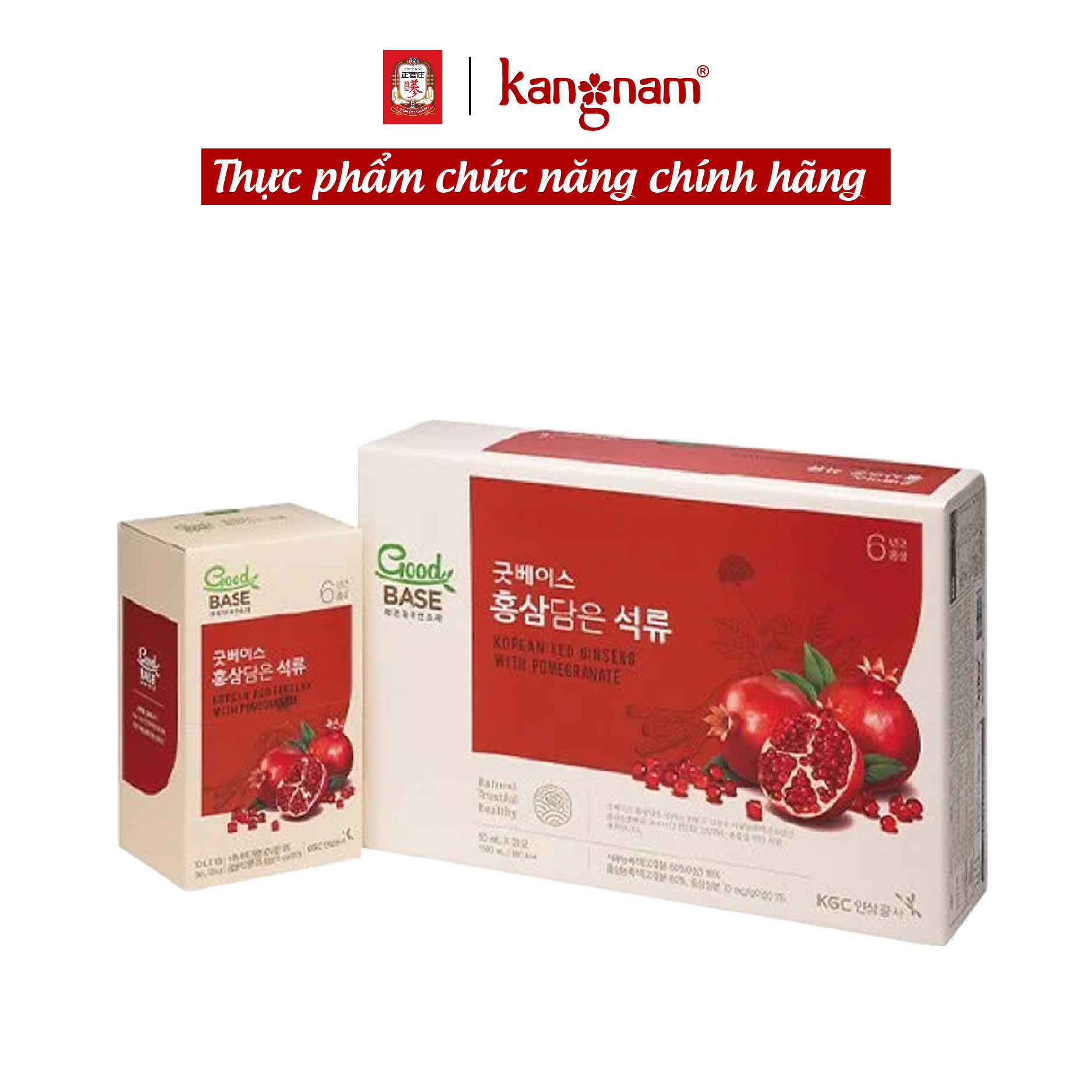 Nước Hồng Sâm KGC Goodbase lựu đỏ 10ml x 30 gói