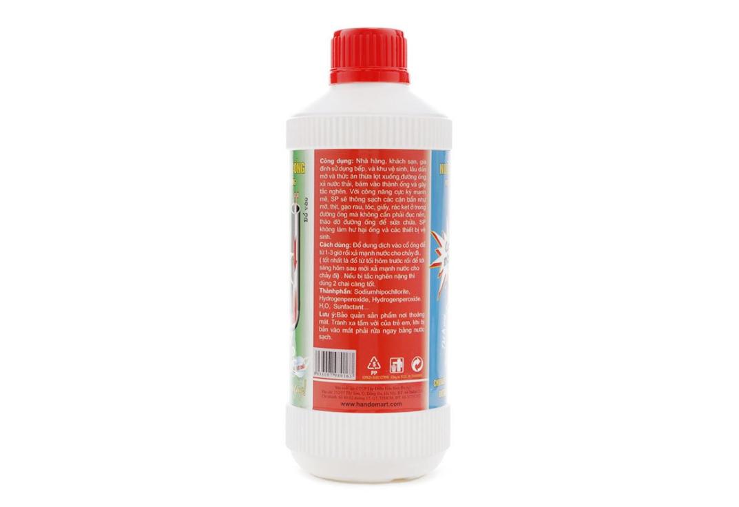 [HCM]Nước thông cống Hando 570ml hàng nội địa (Phân Phối bởi Gia Phú)